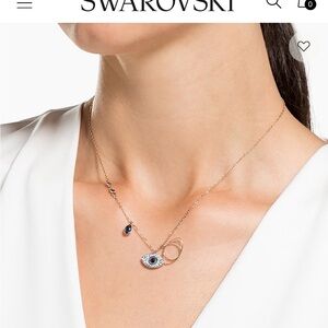 Swarovski Gold and Blue Eye Necklace